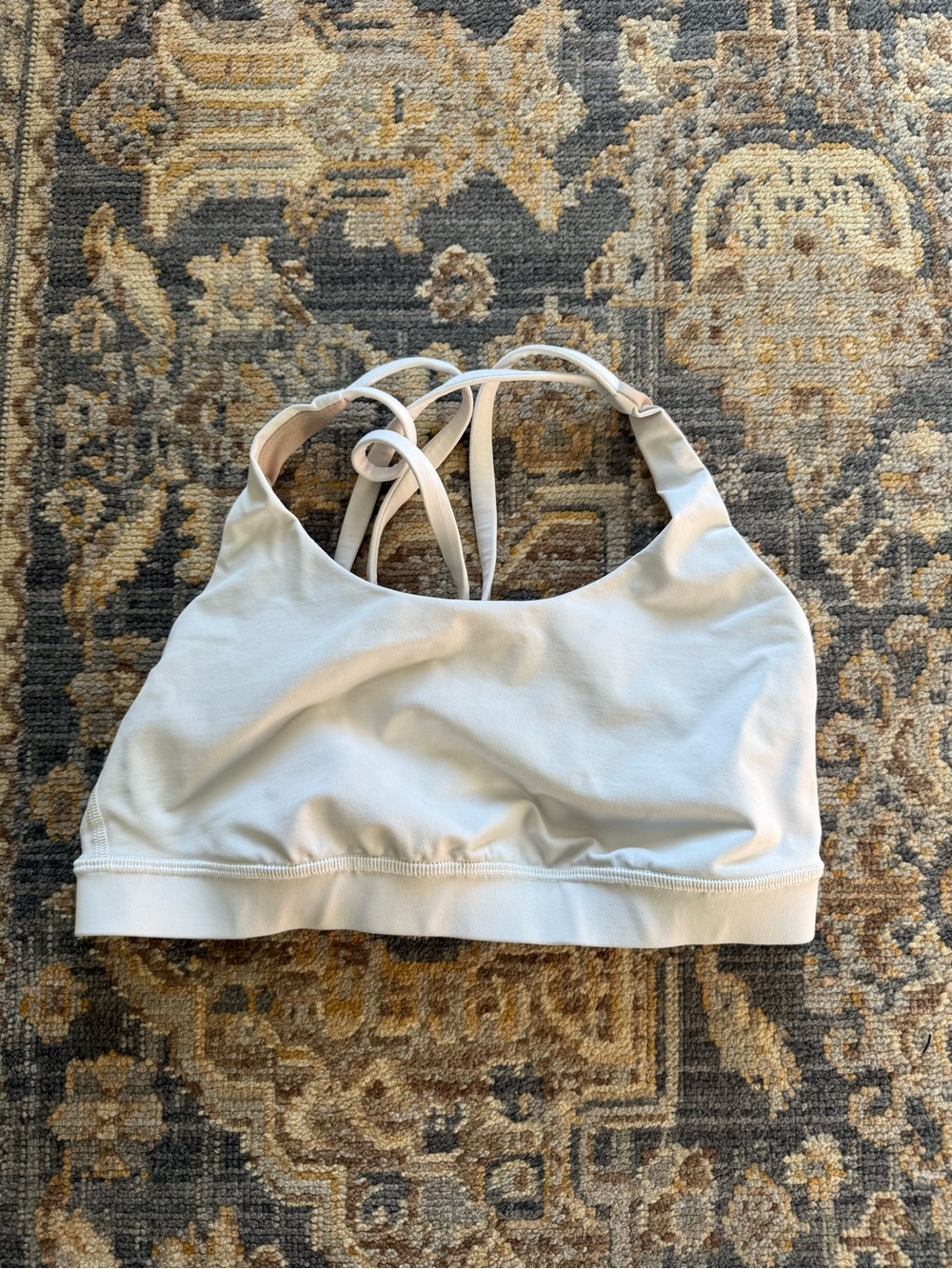 lululemon athletica white strappy sports bra